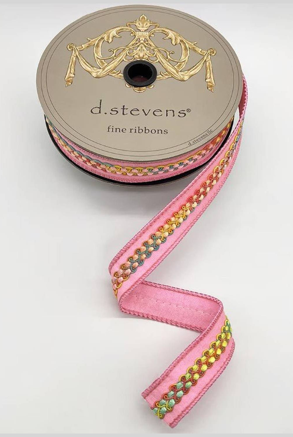 Shop For 1in Dupion Center Braid Ribbon: Pink (10 Yards)