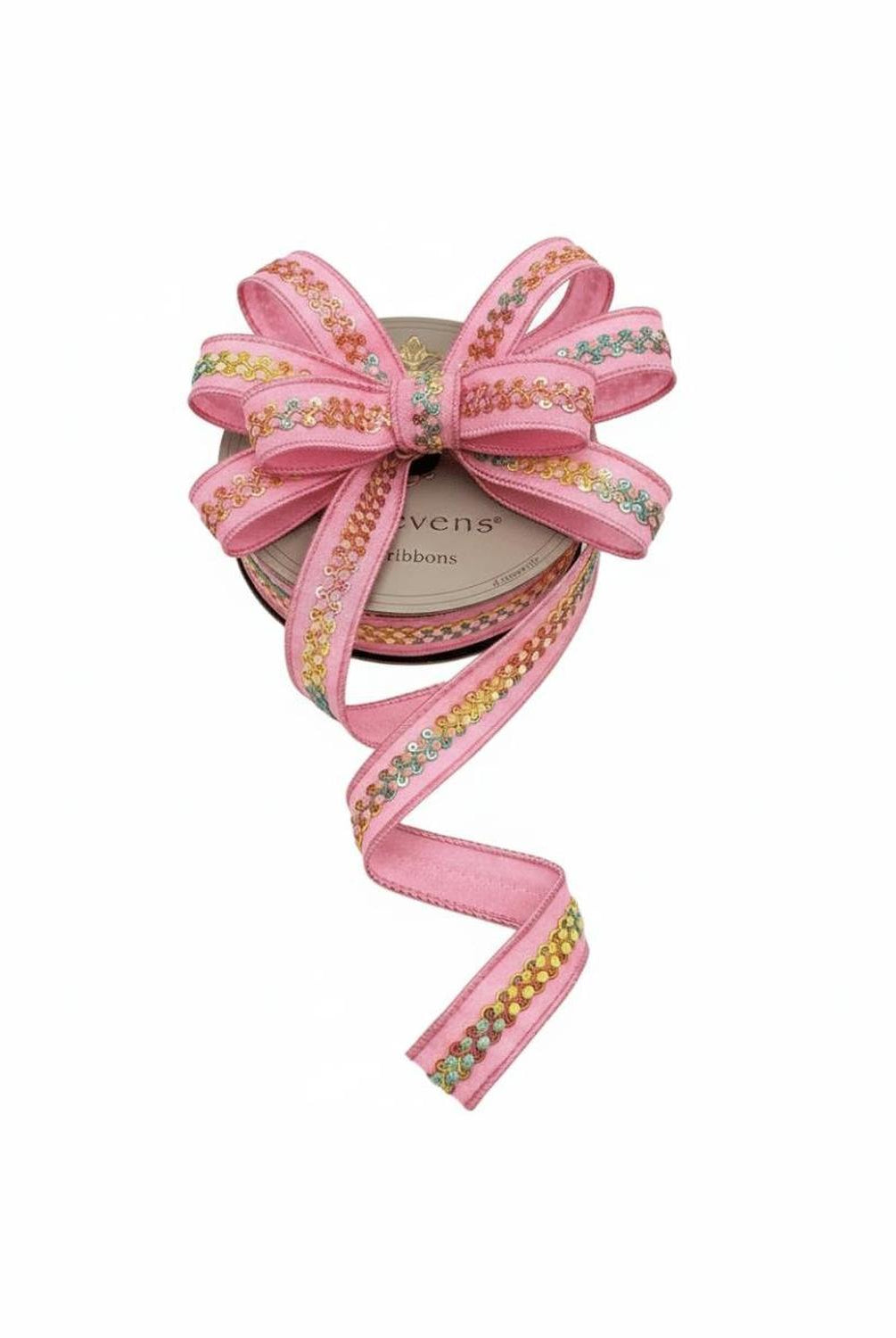 Shop For 1in Dupion Center Braid Ribbon: Pink (10 Yards)