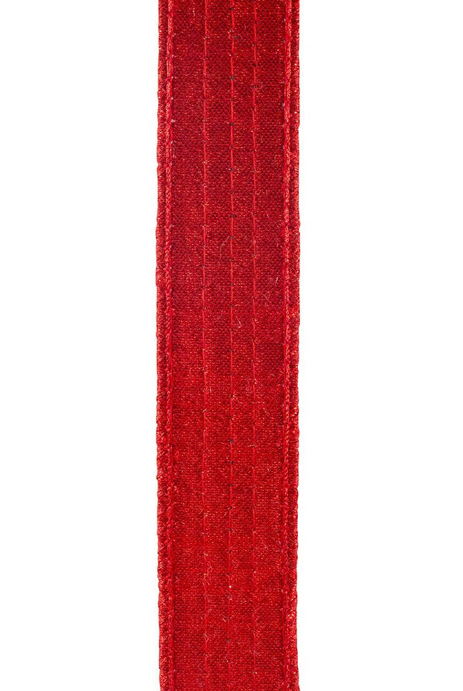 Shop For 1in Glitter Stripe Fiesta Ribbon: Red (5 Yards)