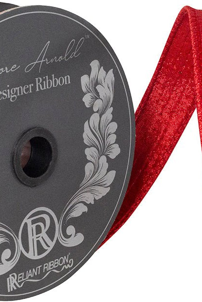 Shop For 1in Glitter Stripe Fiesta Ribbon: Red (5 Yards)