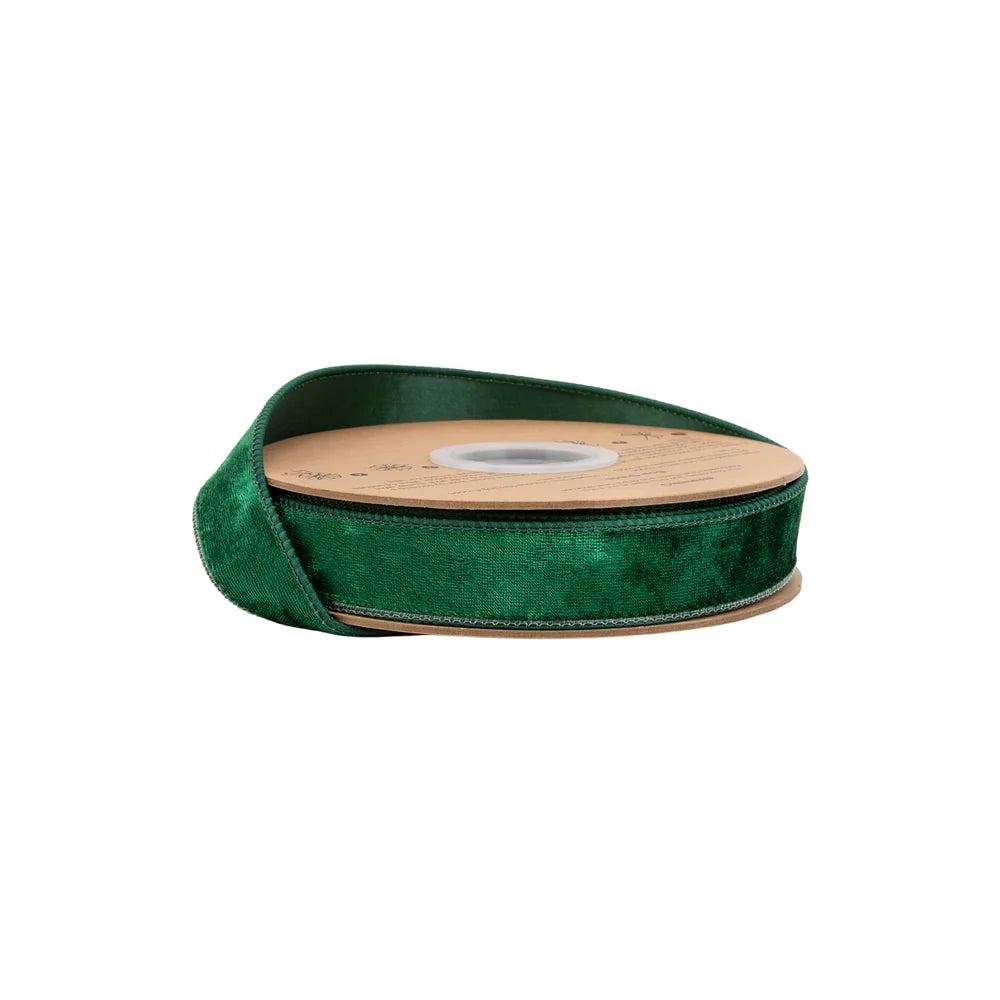 Shop For 1in Heritage Velvet Ribbon: Hunter Green (10 Yards)