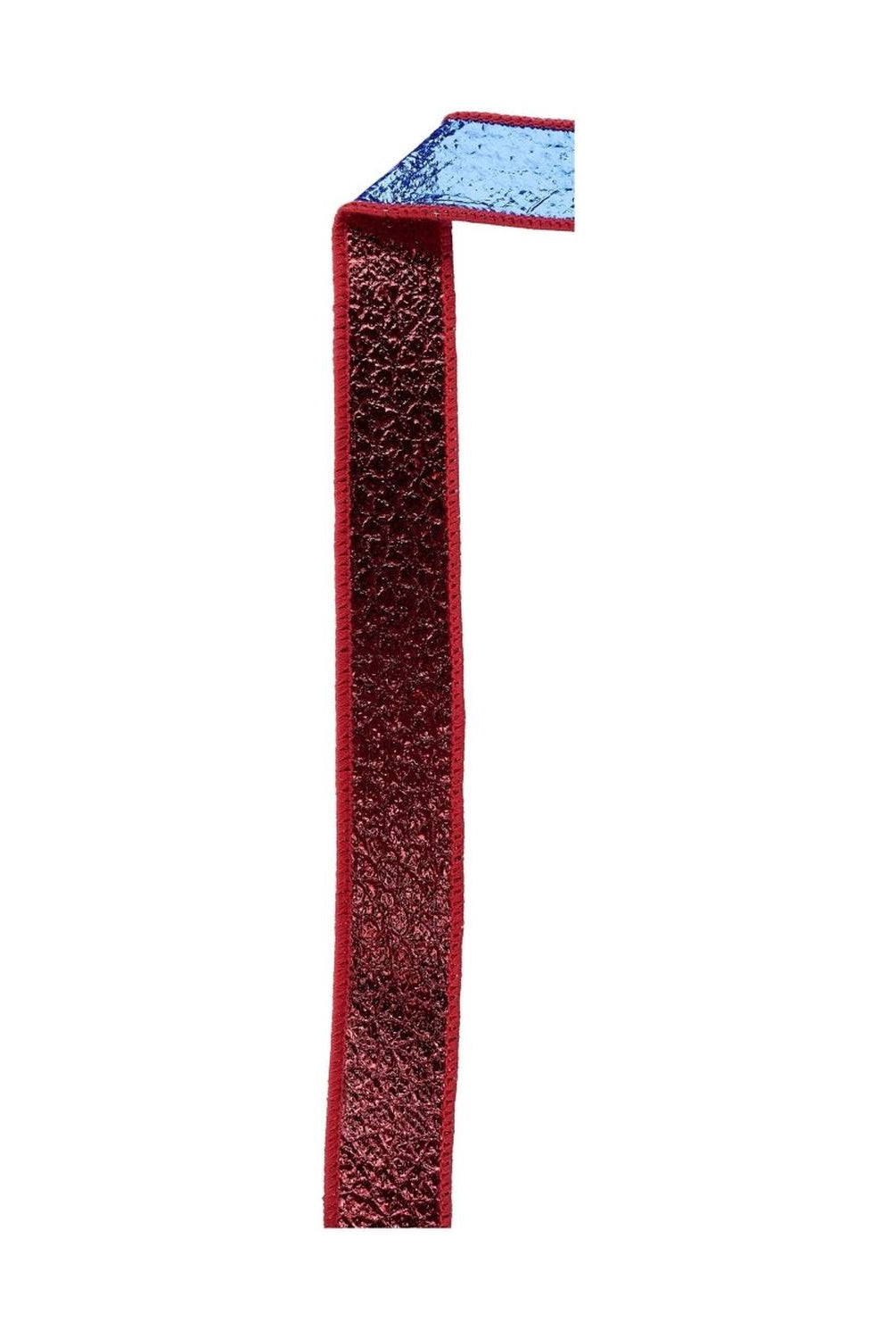 Shop For 1in Ice Crackle/Water Dot Fused Ribbon: Red/Blue (10 Yards)