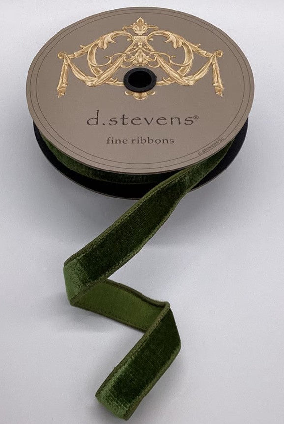 Shop For 1in Lush Velvet Dupion Back Ribbon: Forest Green (10 Yards)