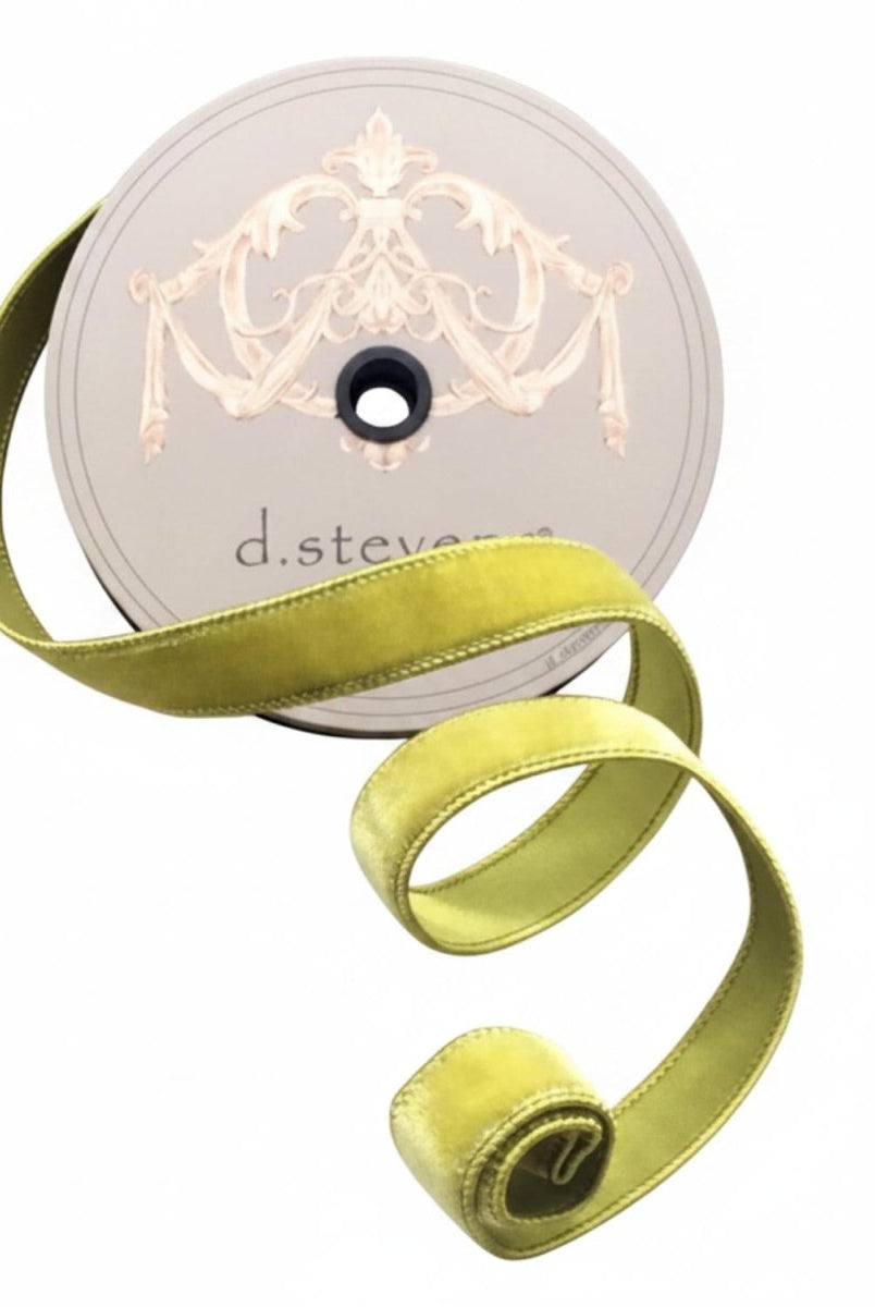 Shop For 1in Lush Velvet Dupion Back Ribbon: New Leaf Green (10 Yards)