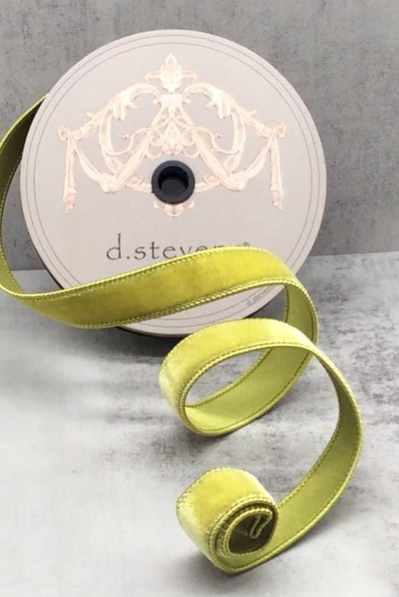 Shop For 1in Lush Velvet Dupion Back Ribbon: New Leaf Green (10 Yards)