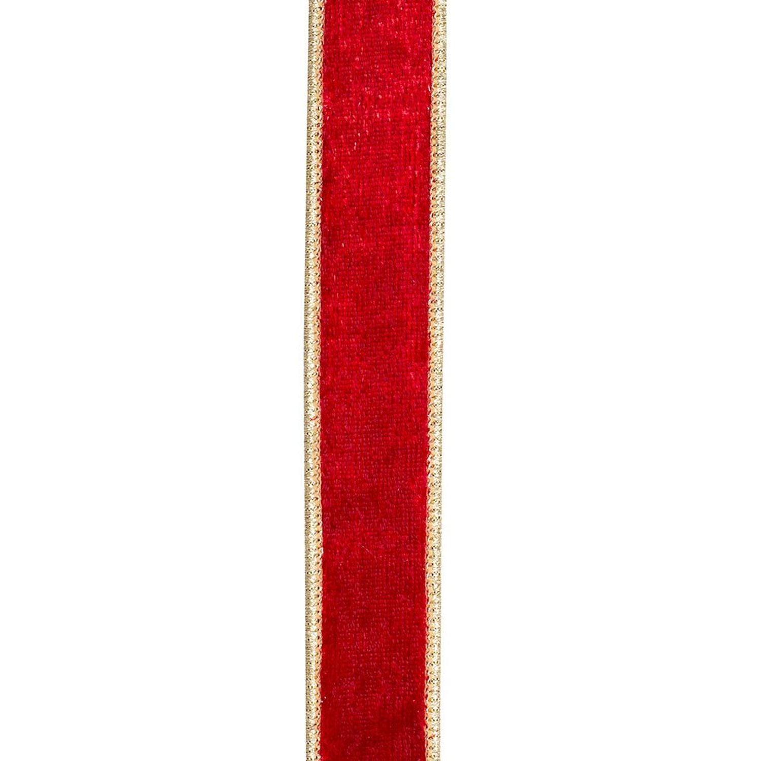 Shop For 1in Two Tone Tinsel Ribbon: Red/Gold (5 Yards)