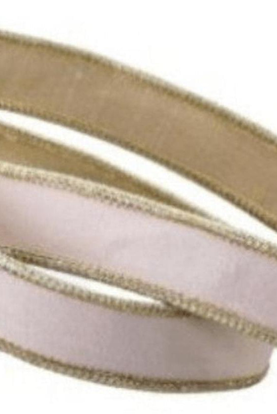 Shop For 1in Velvet Ribbon with Platinum Edge: Blush Pink (10 Yards)