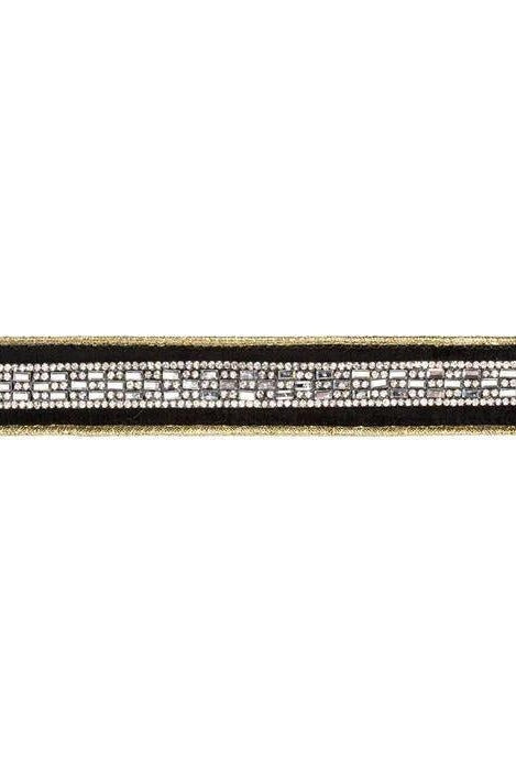 Shop For 1in Velvet Wired Ribbon w/ Diamond Accent Ribbon: Black (10 Yards)