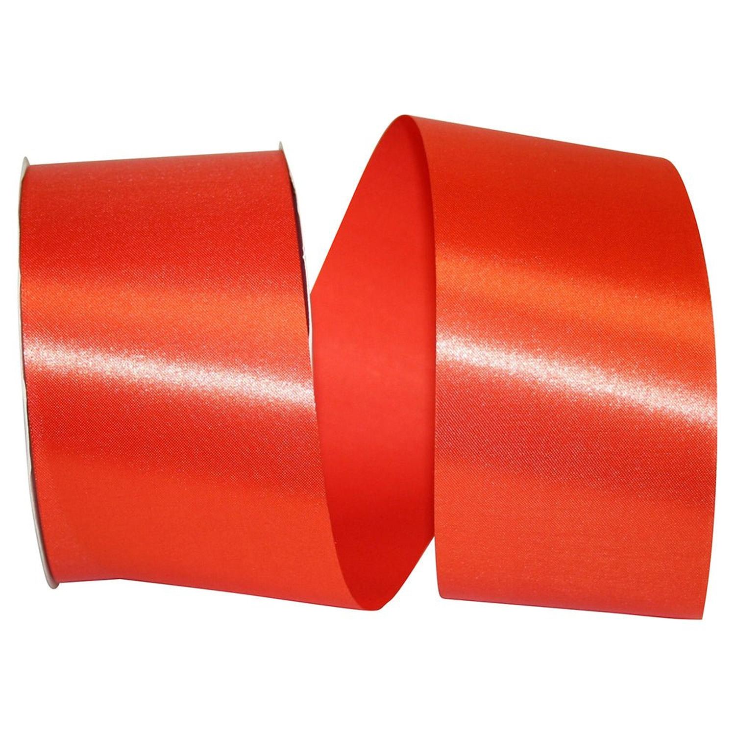Shop For 2 1/2in Satin Supreme Non - Wired Ribbon: Orange (50 Yards)
