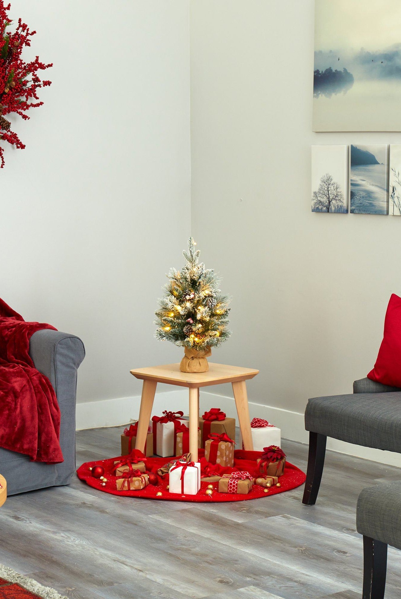 Shop For 2' Flocked Artificial Christmas Tree