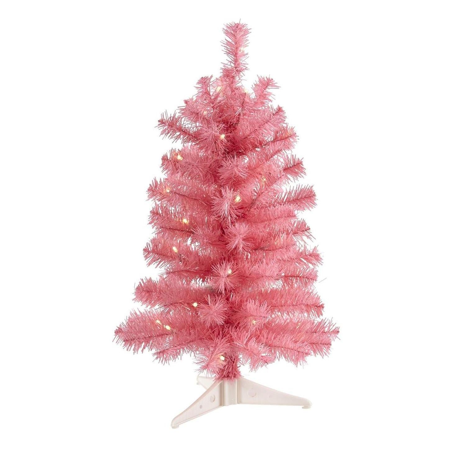 Shop For 2’ LED Pink Artificial Christmas Tree