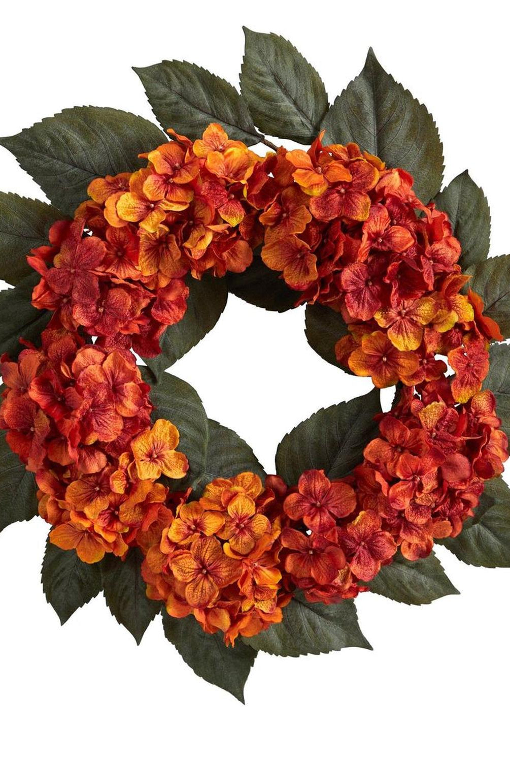 20” Autumn Hydrangea Artificial Wreath