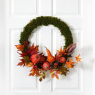 Shop For 20” Autumn Pumpkin, Gourd and Fall Maple Leaf Artificial Wreath