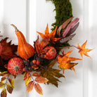 Shop For 20” Autumn Pumpkin, Gourd and Fall Maple Leaf Artificial Wreath