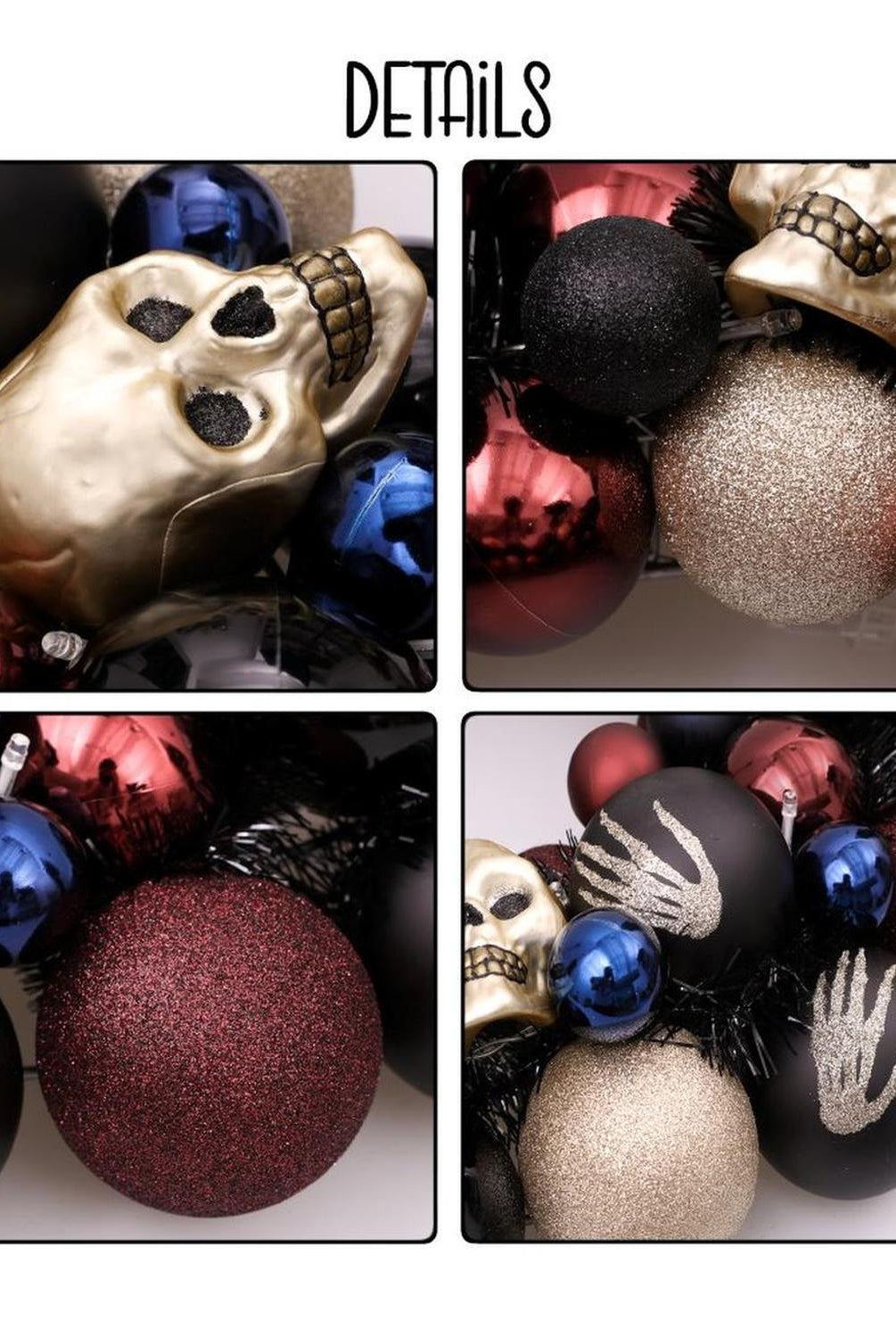 20" Creep and Glitter Spooky Door Wreath