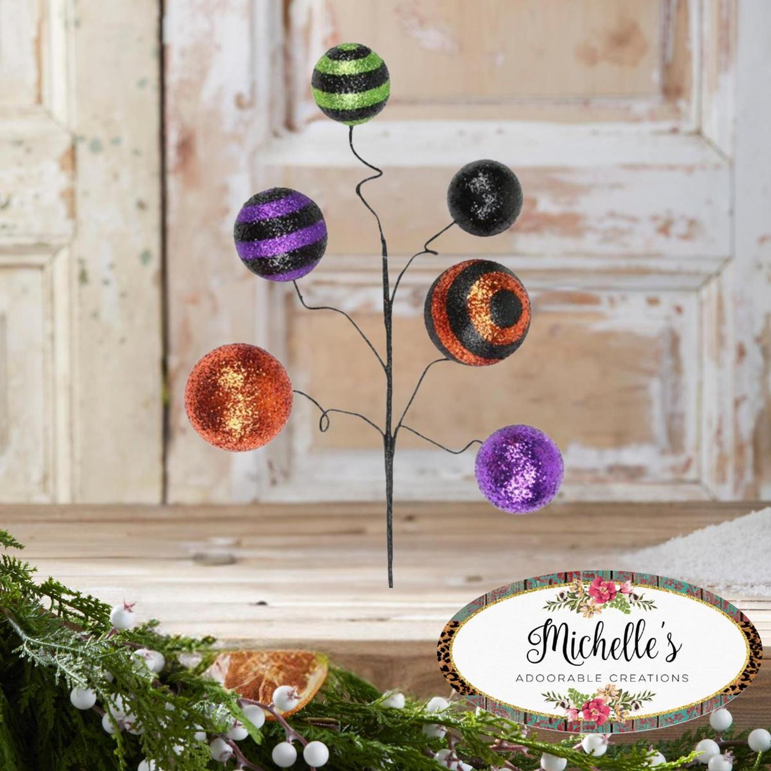 Shop For 20" Glitter Ball Pick: Purple, Black & Lime