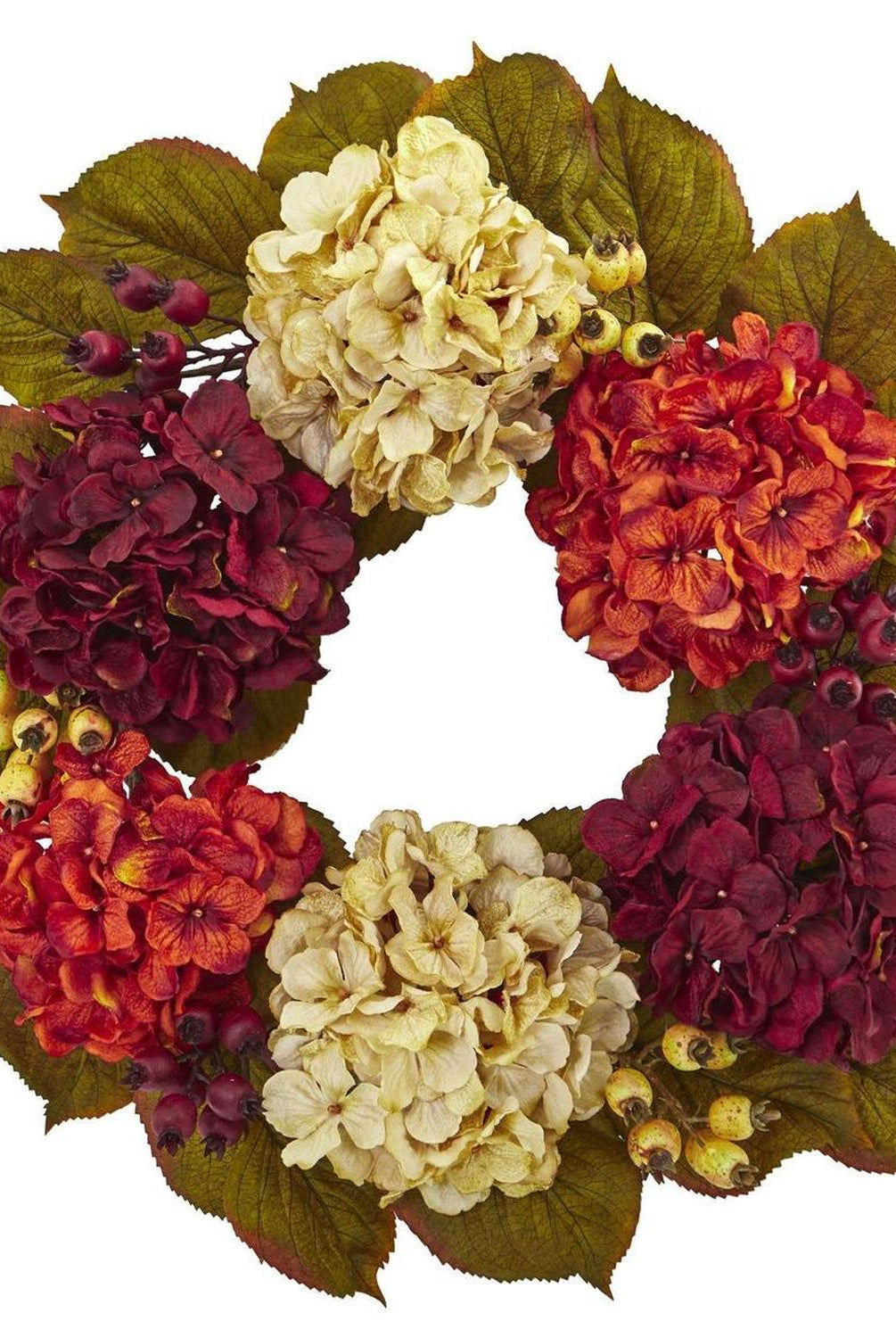 20” Hydrangea Berry Artificial Wreath
