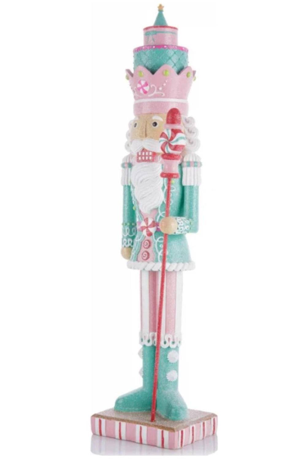 20" LED Pastel Christmas Nutcracker w/Staff
