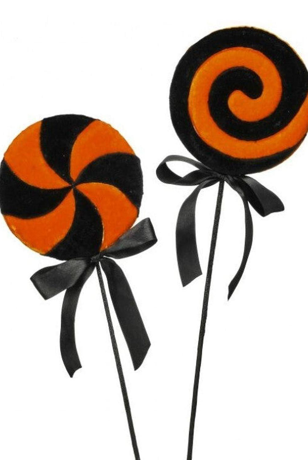 20" Velvet Stripe Halloween Lollipop (Asst of 2)