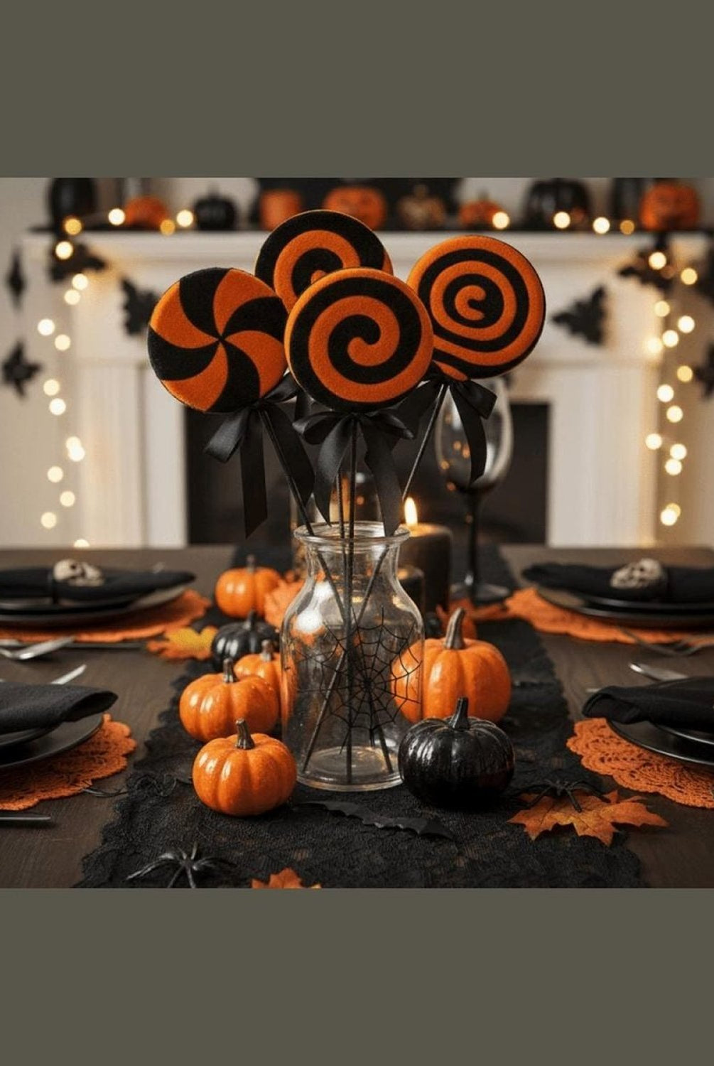 Shop For 20" Velvet Stripe Halloween Lollipop (Asst of 2)