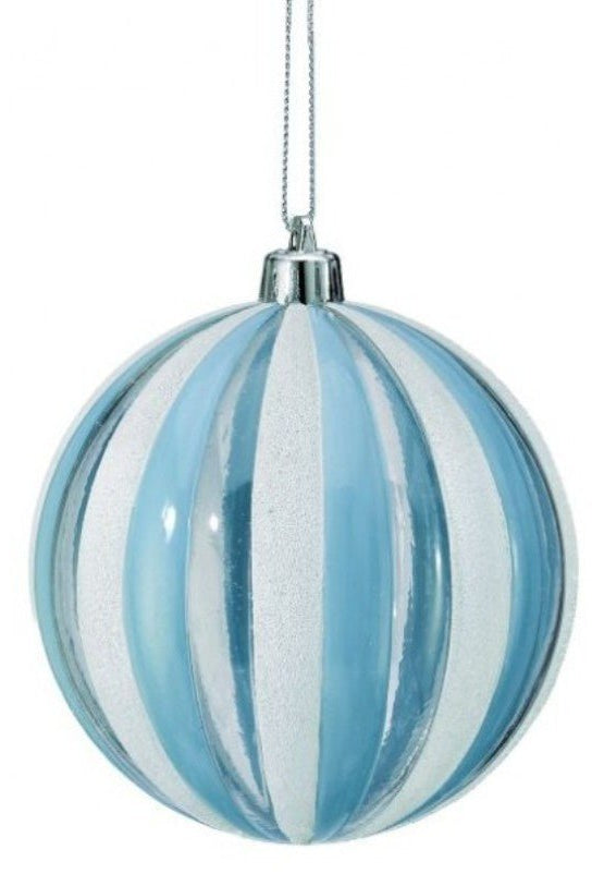 Shop For 200MM Candy Stripe Ornament Ball: Blue/White