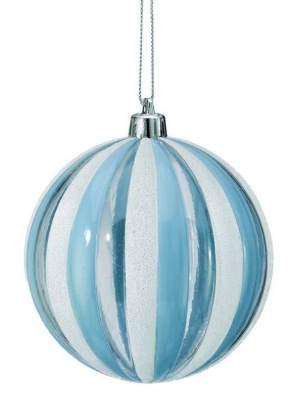 Shop For 200MM Candy Stripe Ornament Ball: Blue/White