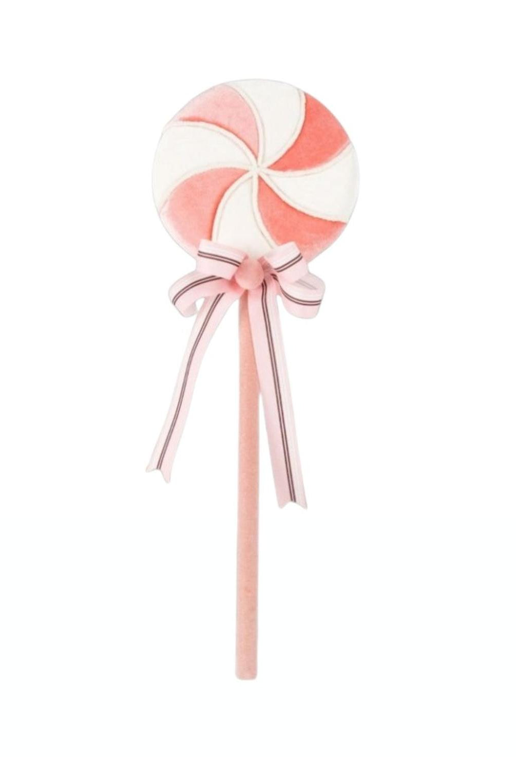 20in Pink and White Swirl Lollipop