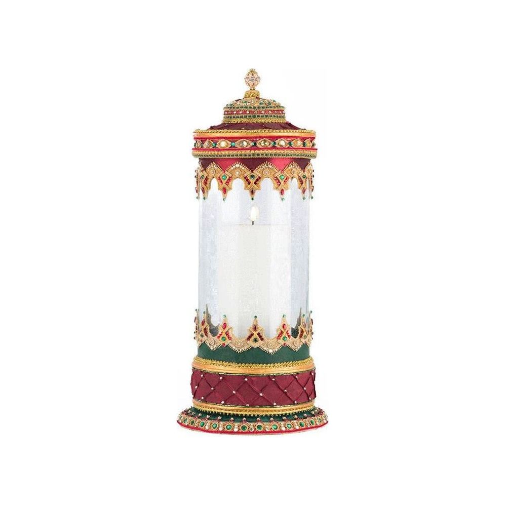 Shop For 21" Christmas Castle Hurricane Candle Holder