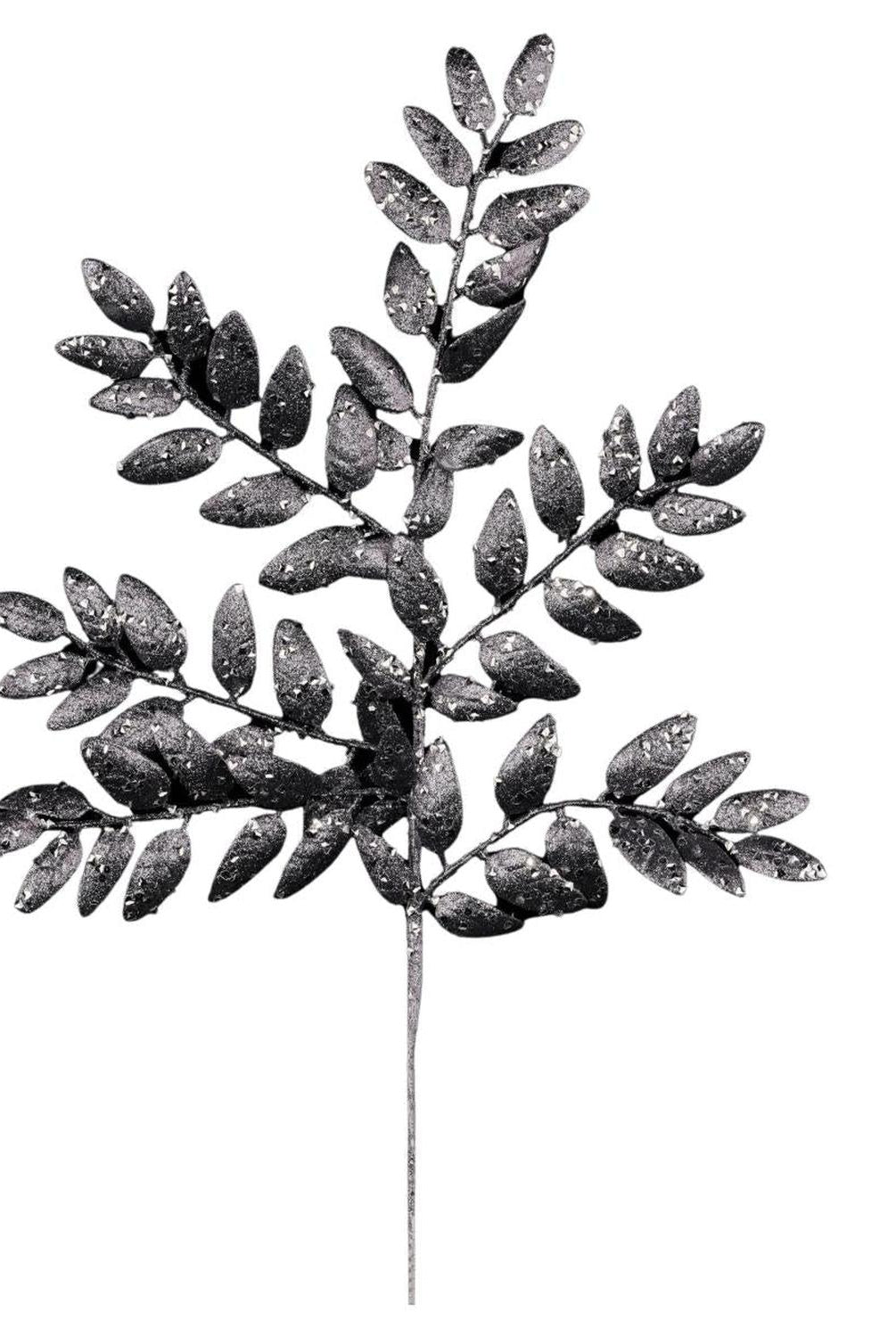 21" Glitter Honey Locust Spray: Smoke Blue