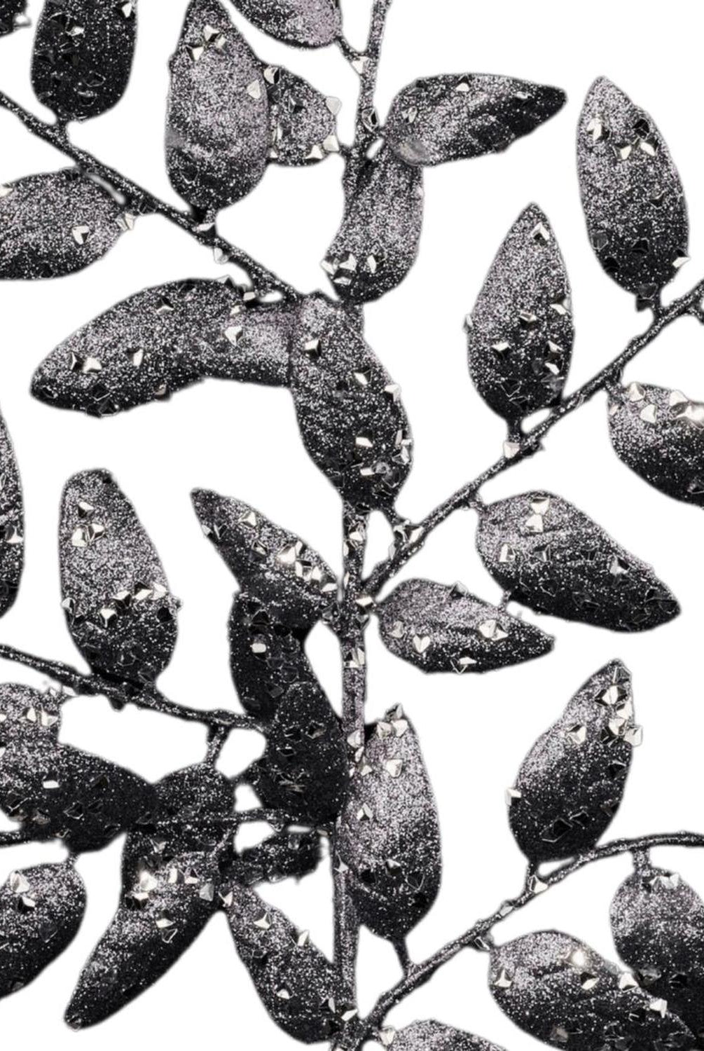 21" Glitter Honey Locust Spray: Smoke Blue