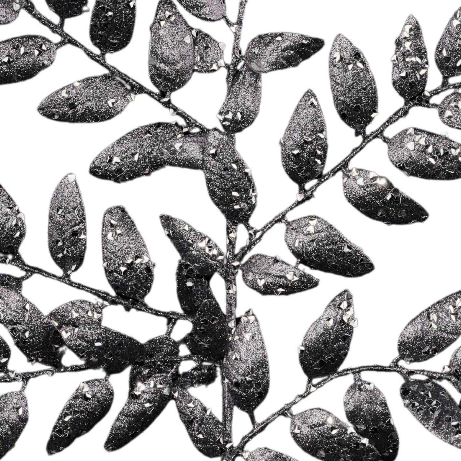 21" Glitter Honey Locust Spray: Smoke Blue