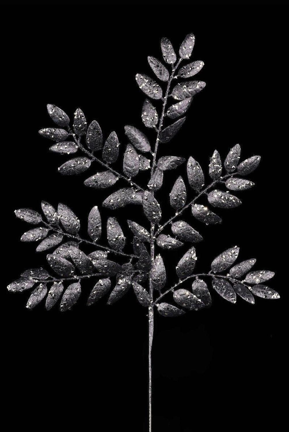 21" Glitter Honey Locust Spray: Smoke Blue