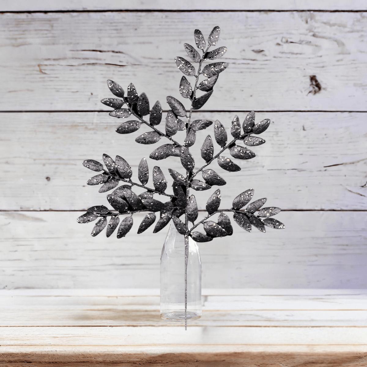 Shop For 21" Glitter Honey Locust Spray: Smoke Blue