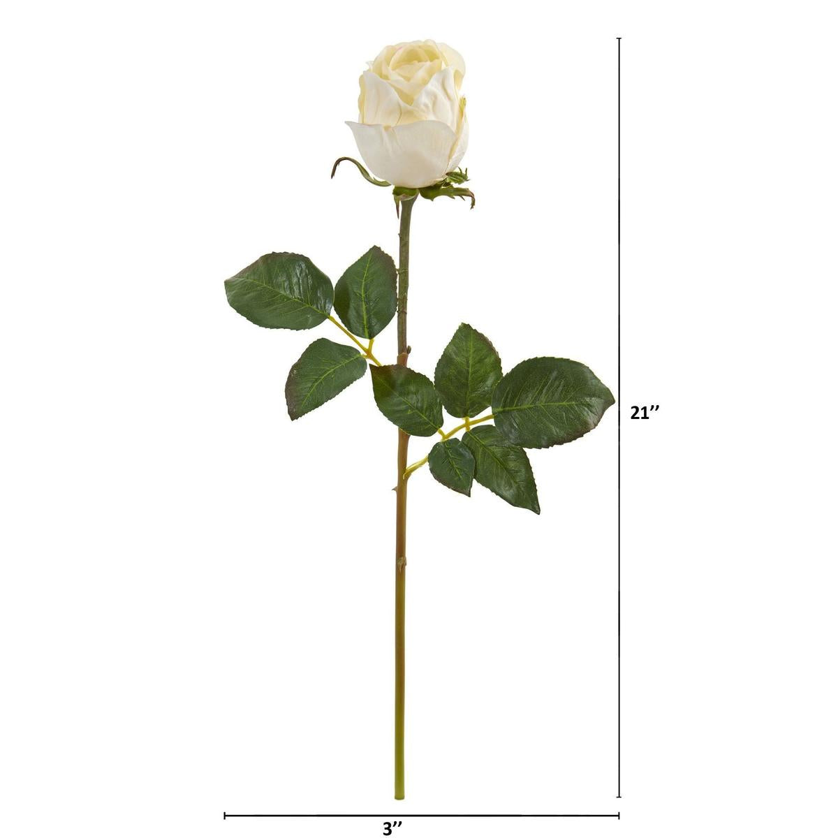 Shop For 21” Rose Bud Artificial Flower (Set of 6)