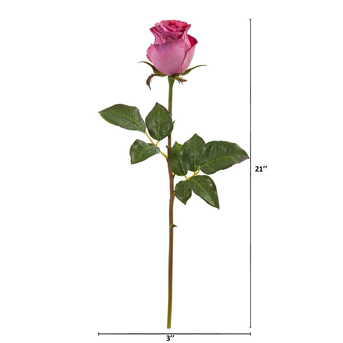 Shop For 21” Rose Bud Artificial Flower (Set of 6)