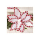 Shop For 22” Candy Snow Glitter Poinsettia Stem: White/Pink