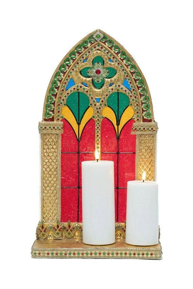 Shop For 22" Christmas Castle Pillar Candle Holder