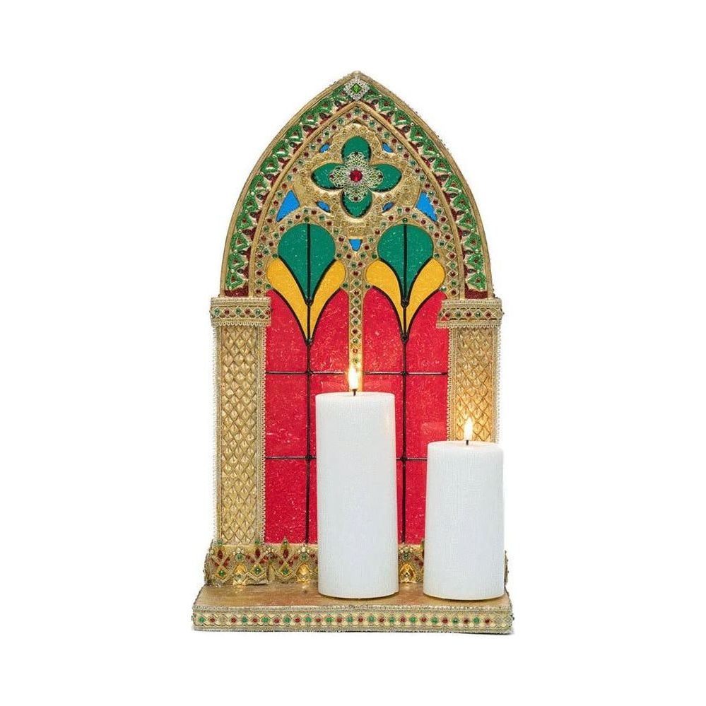 Shop For 22" Christmas Castle Pillar Candle Holder