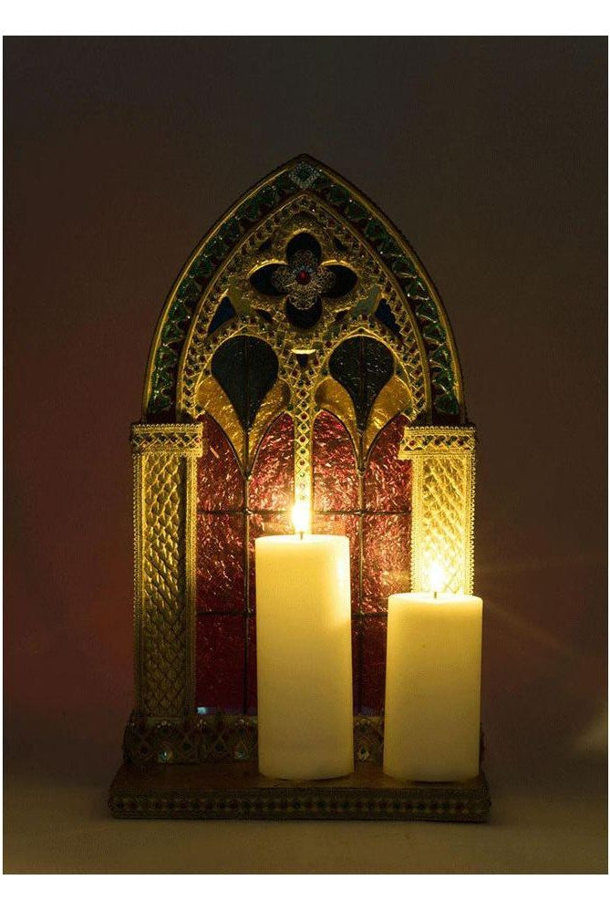 Shop For 22" Christmas Castle Pillar Candle Holder