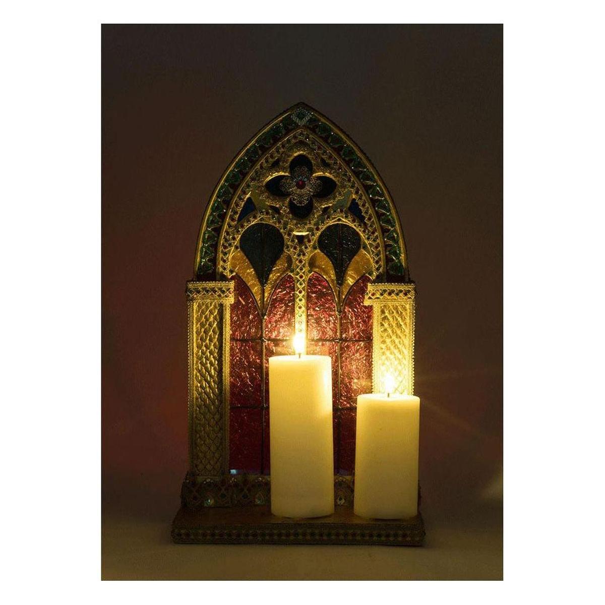 Shop For 22" Christmas Castle Pillar Candle Holder