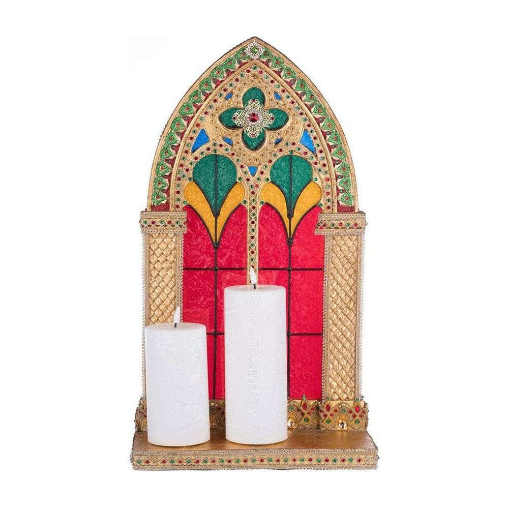 Shop For 22" Christmas Castle Pillar Candle Holder