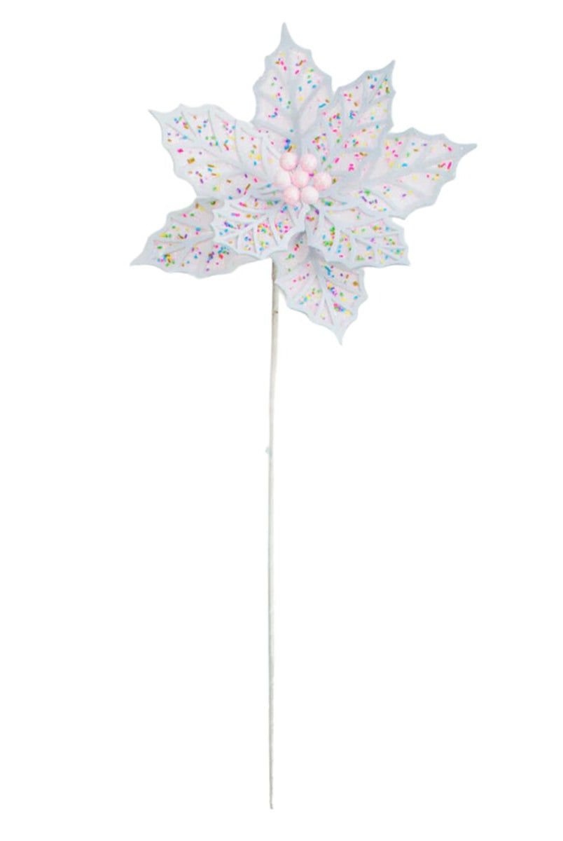 Shop For 22" Confetti Poinsettia Stem