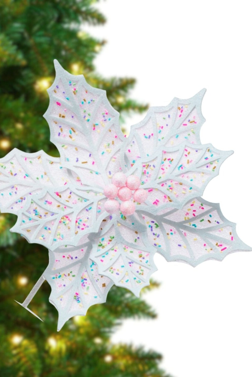 Shop For 22" Confetti Poinsettia Stem