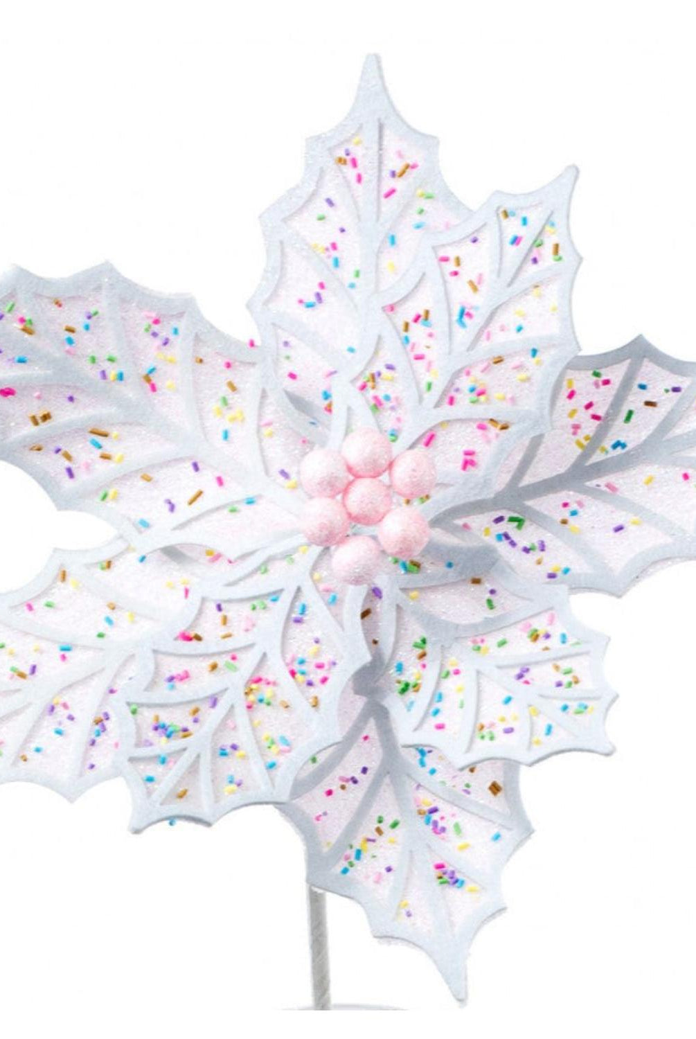 22" Confetti Poinsettia Stem