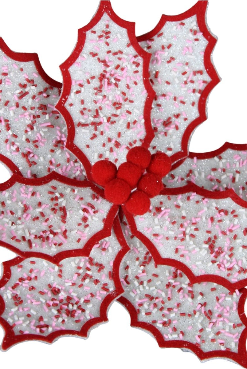 Shop For 22" Confetti Poinsettia Stem: Red