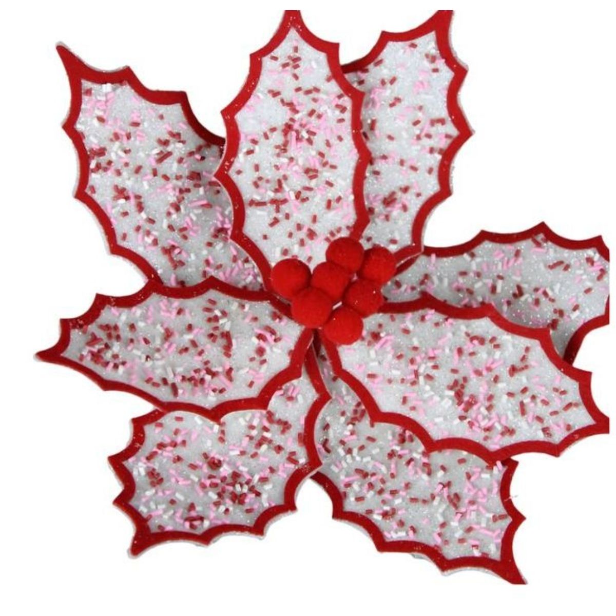 Shop For 22" Confetti Poinsettia Stem: Red