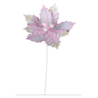 Shop For 22" Confetti Poinsettia Stem: White/Pink
