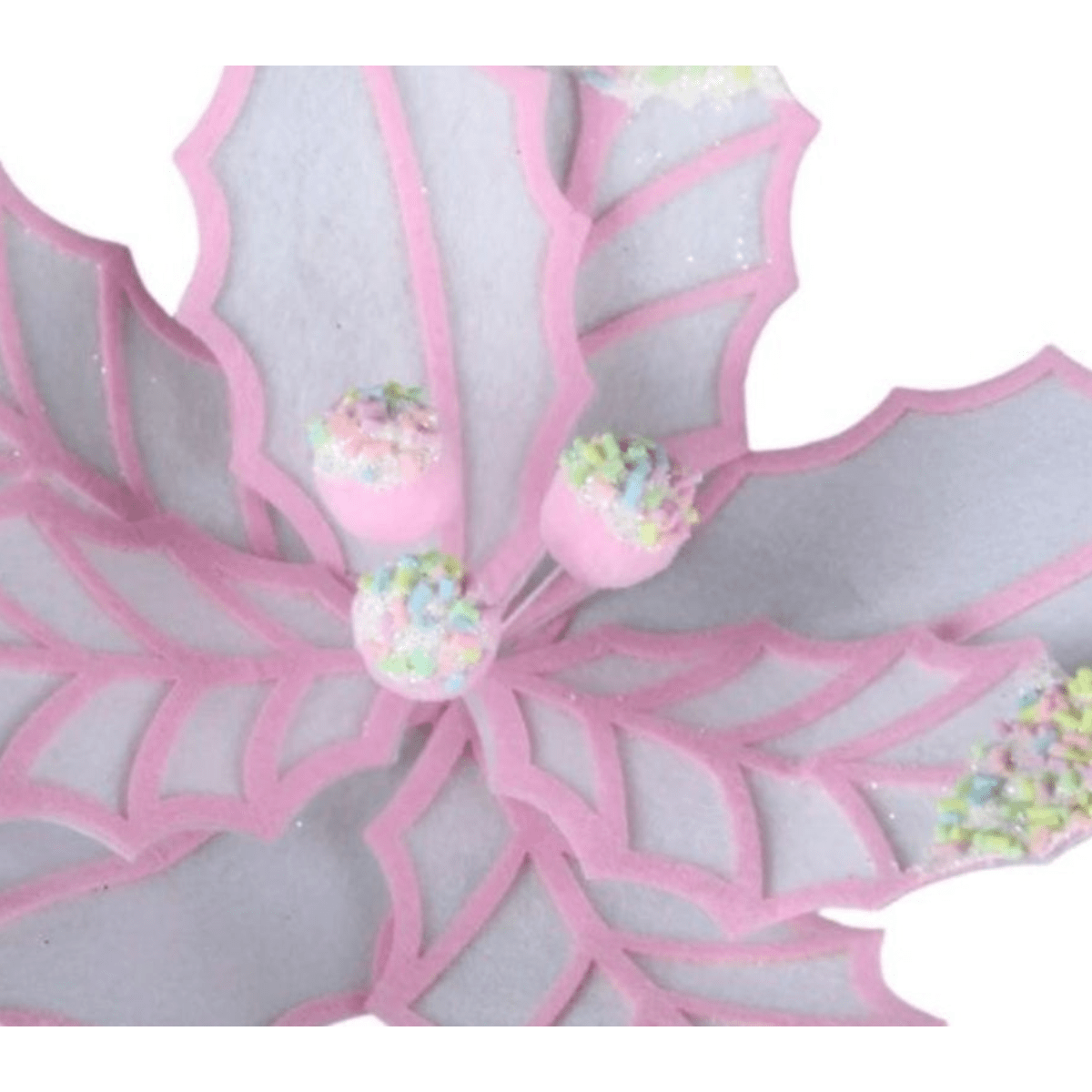 Shop For 22" Confetti Poinsettia Stem: White/Pink