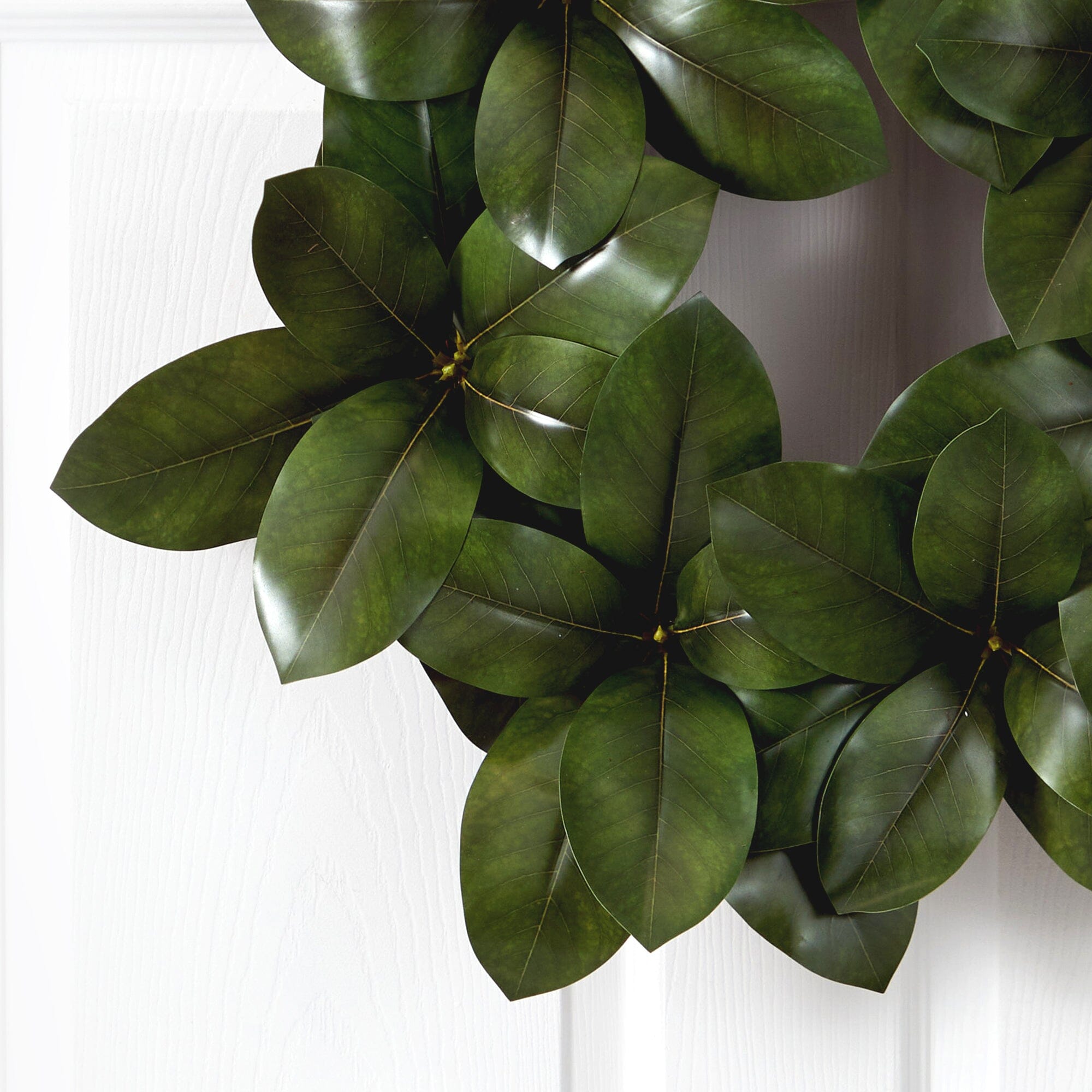 Shop For 22” Magnolia Leaf Artificial Wreath