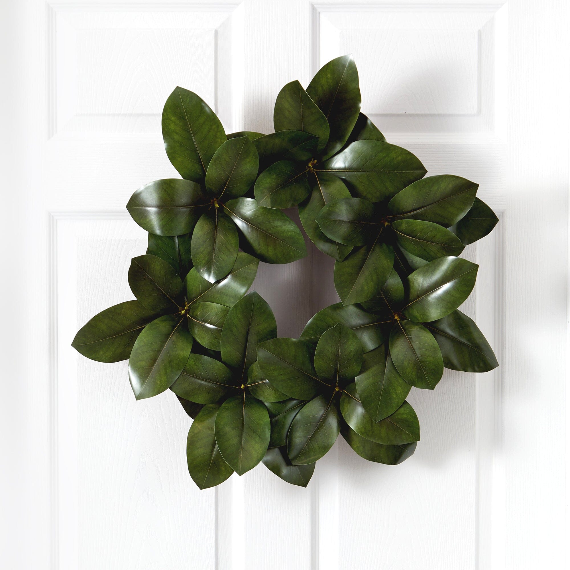 Shop For 22” Magnolia Leaf Artificial Wreath